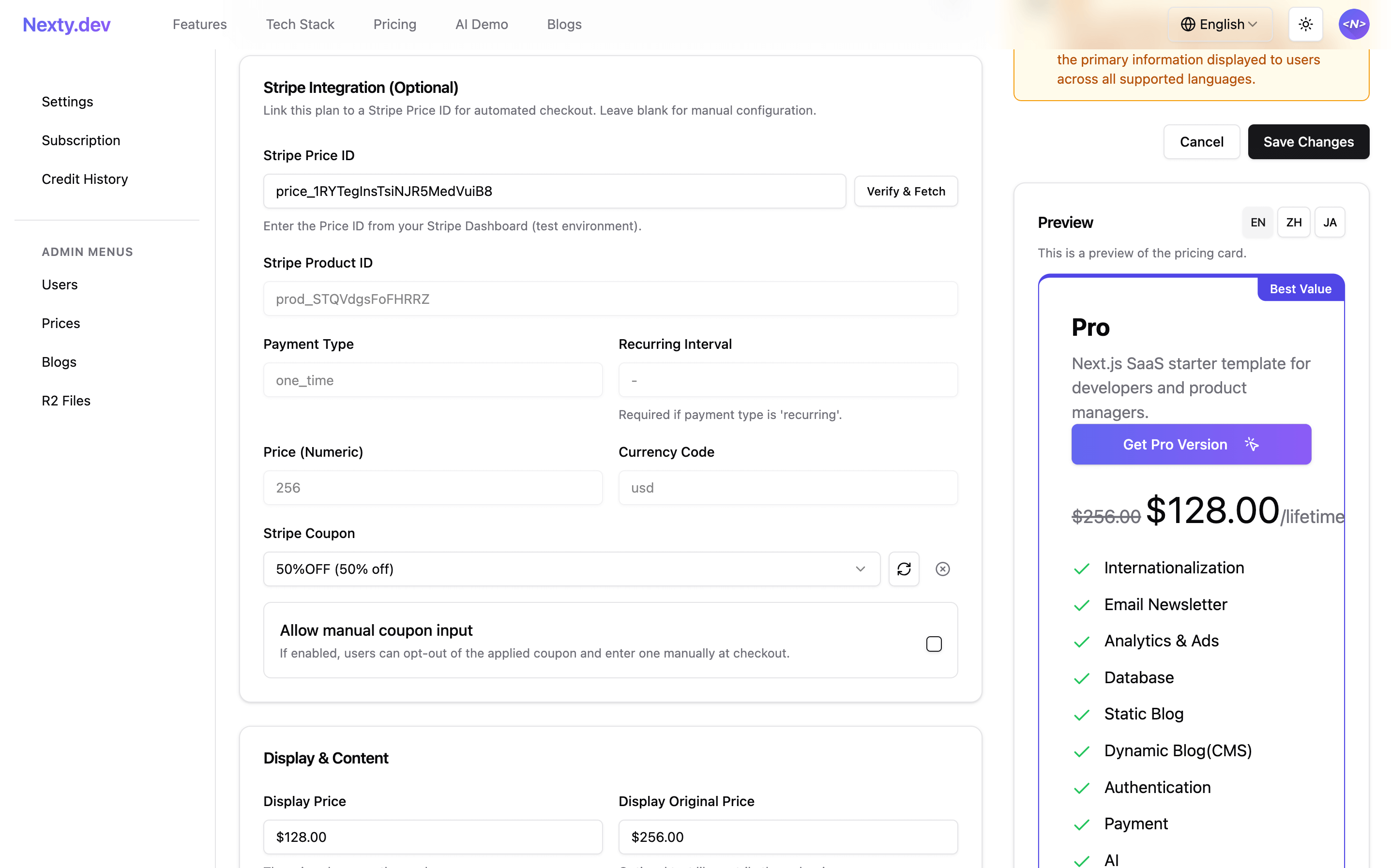 Visual Pricing Management