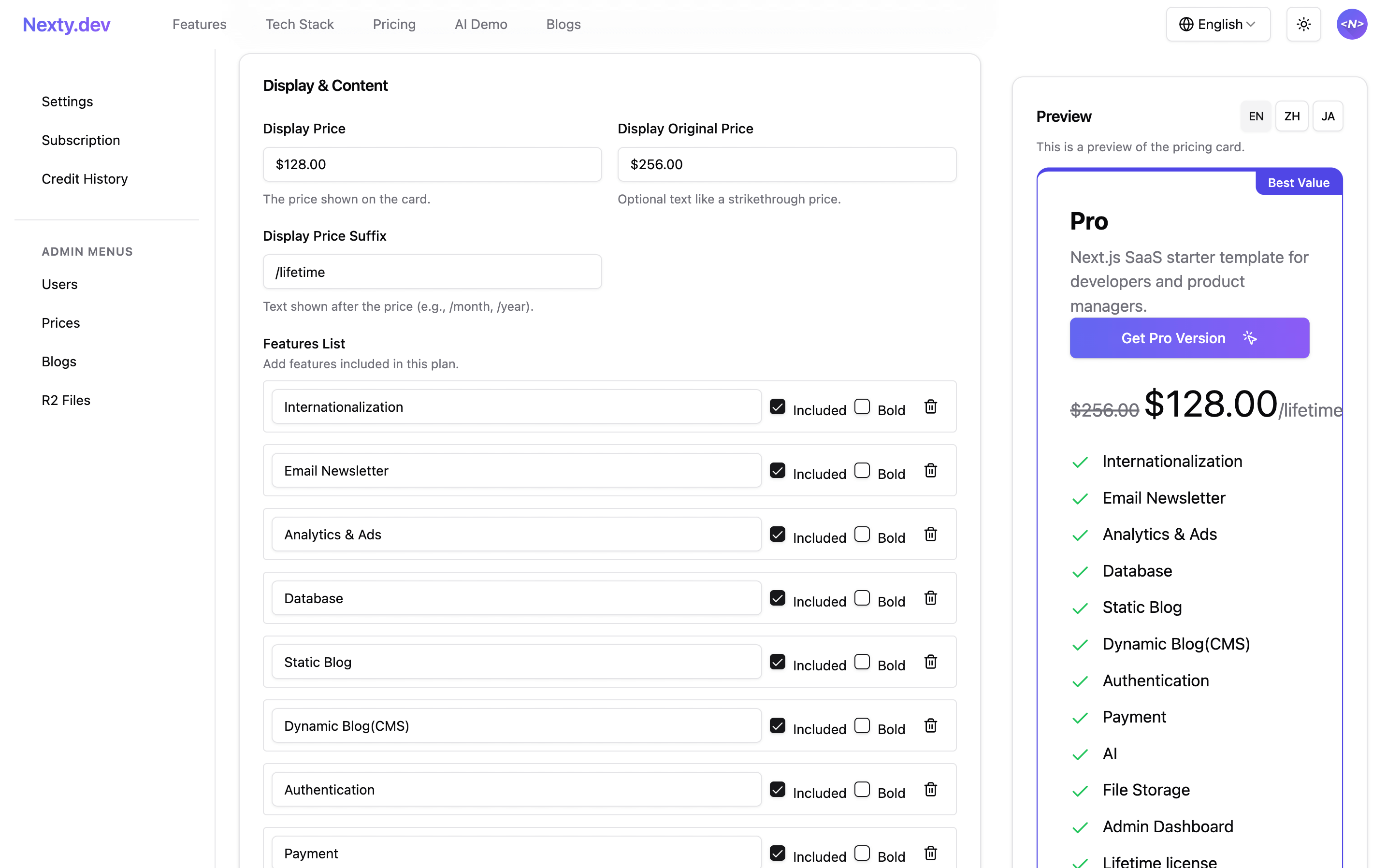 Visual Pricing Management